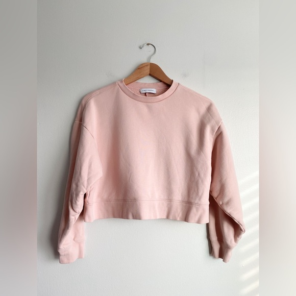 Ninety Percent Pink Sweatshirt Boxy Oversized Athleisure Organic Cotton Pullover - Picture 7 of 10